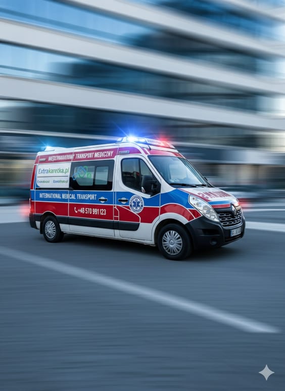 Ambulans Extrakaretka.pl w drodze do pacjenta — transport medyczny w Polsce